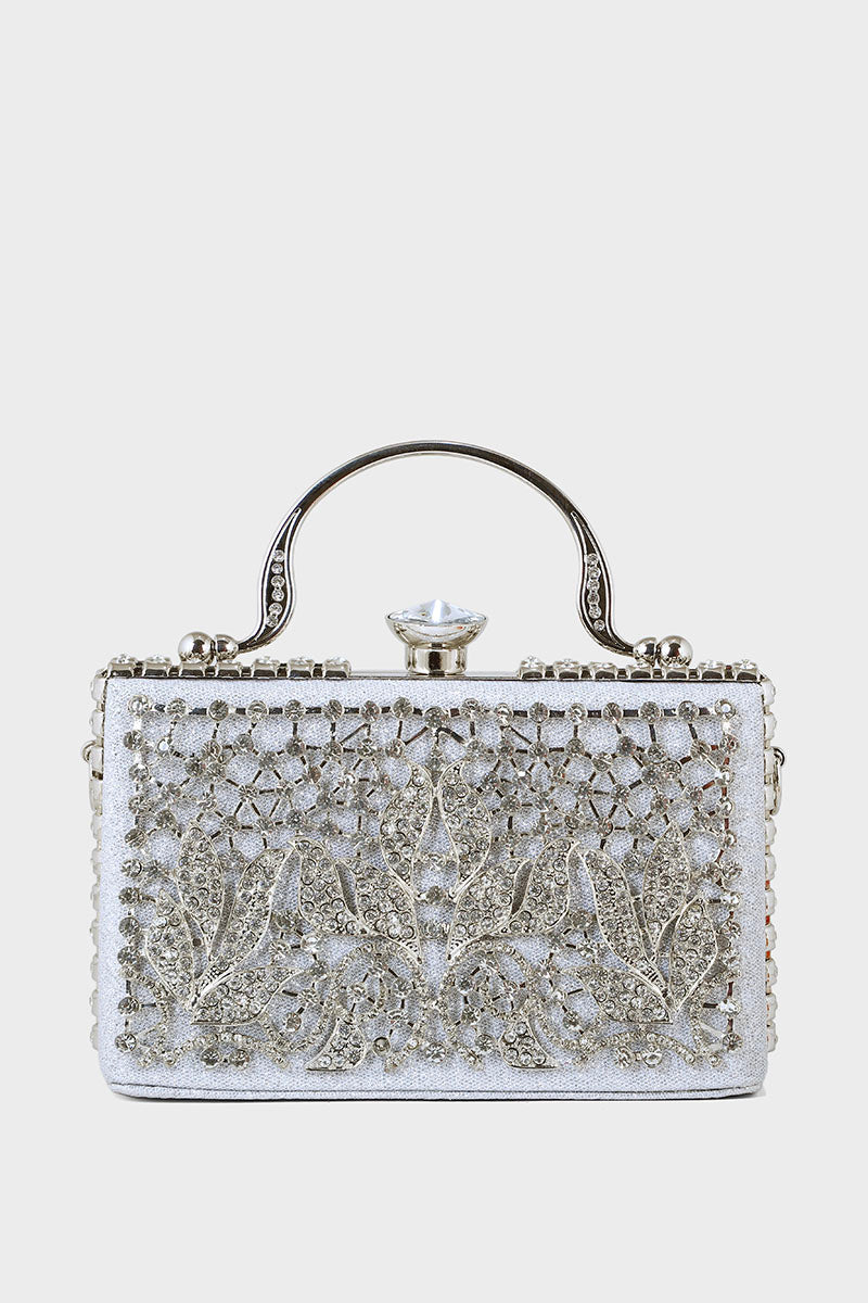 Wedding Clutch B21606-Silver