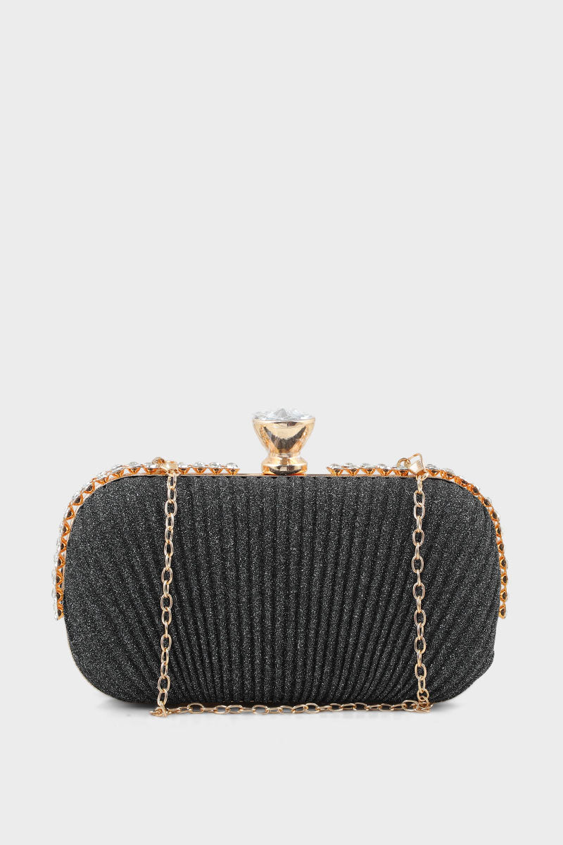 Party Wear Clutch BK4018-Black