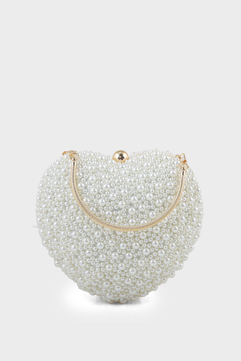 Party Wear Clutch BK4015-White