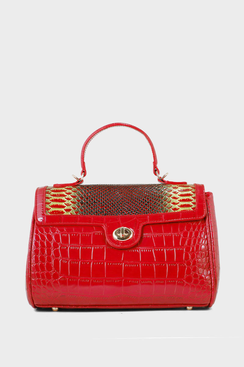 Top Handle Hand Bags B15095-Maroon