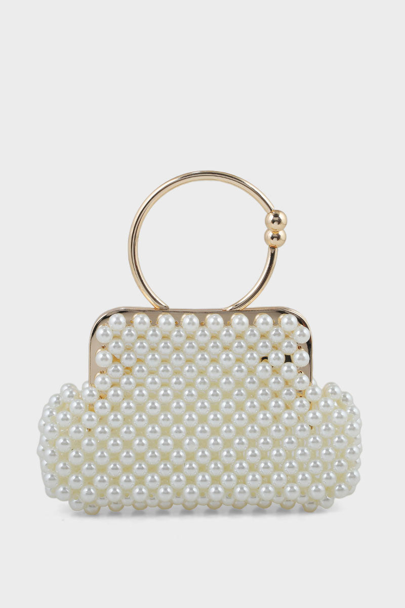 Party Wear Clutch BK4000-White