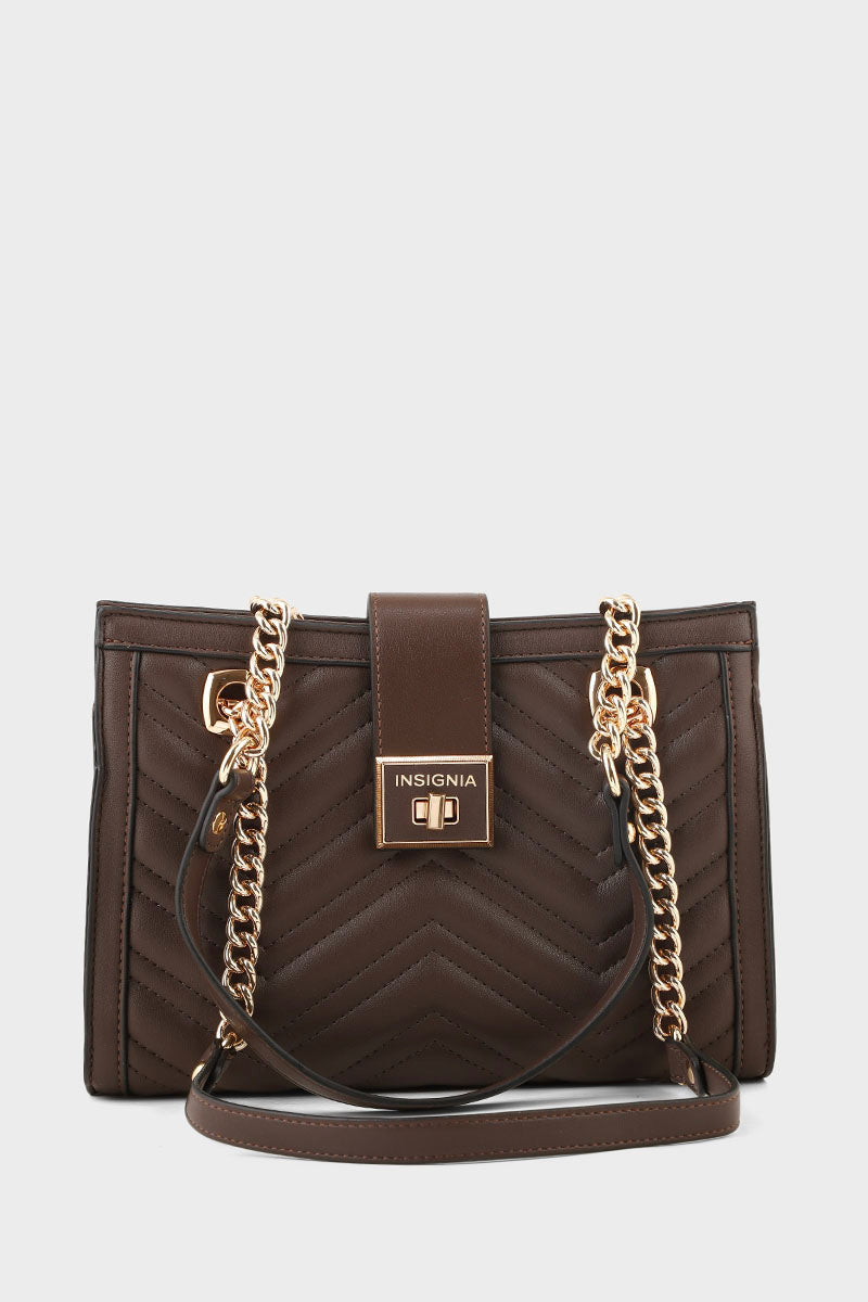 Satchel Shoulder Bags B15118-Coffee