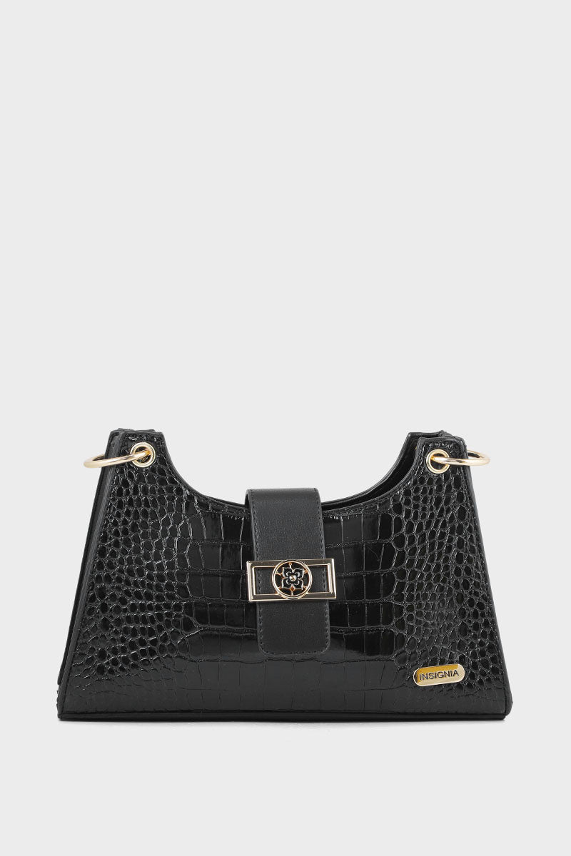 Baguette Shoulder Bags B10525-Black - Main Image