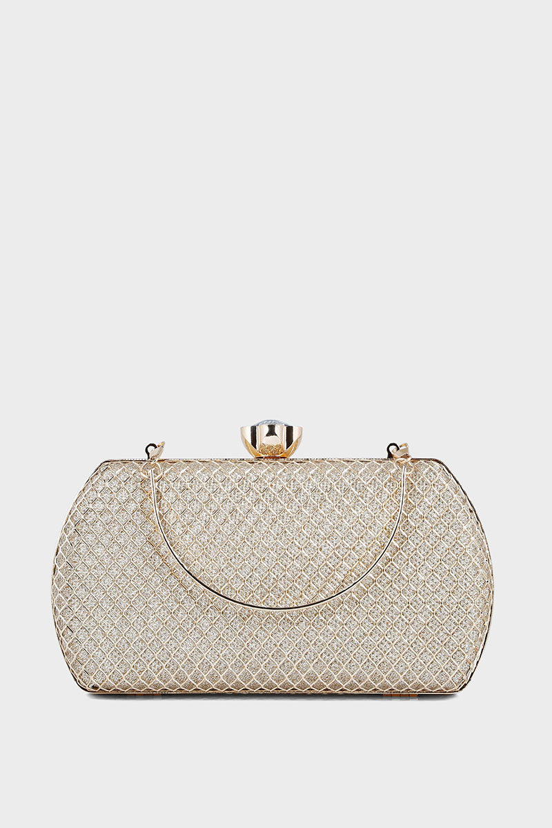 Party Wear Clutch B20764-Champagne
