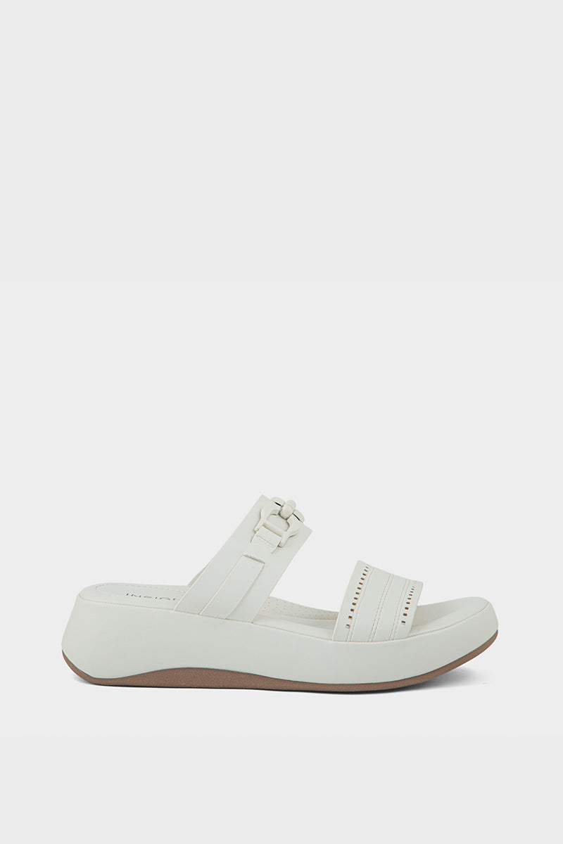 Shoes Sandal Slip On Off White New Look Cross Front Flat Slip On