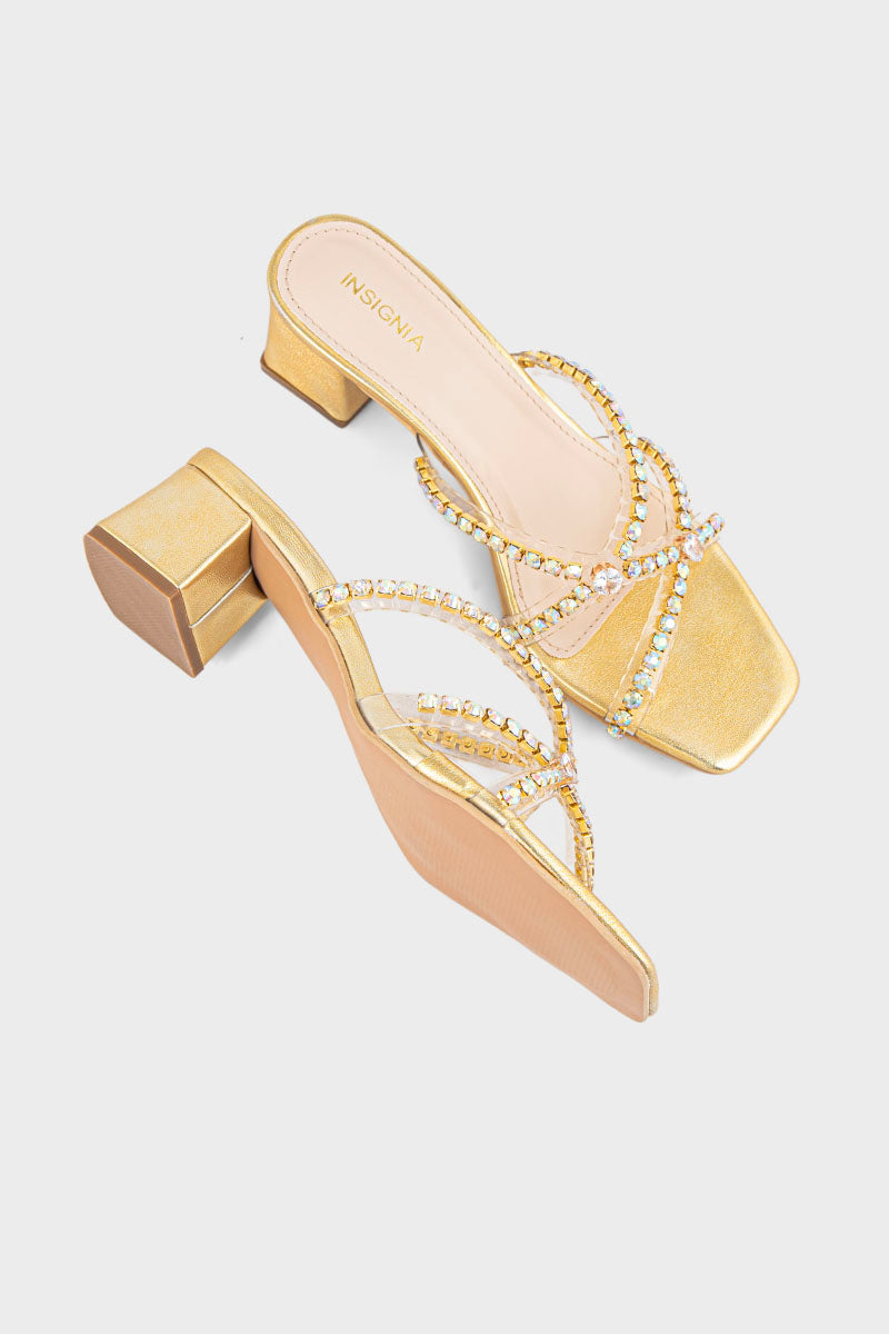 Party Wear Slip On IP0058-Golden