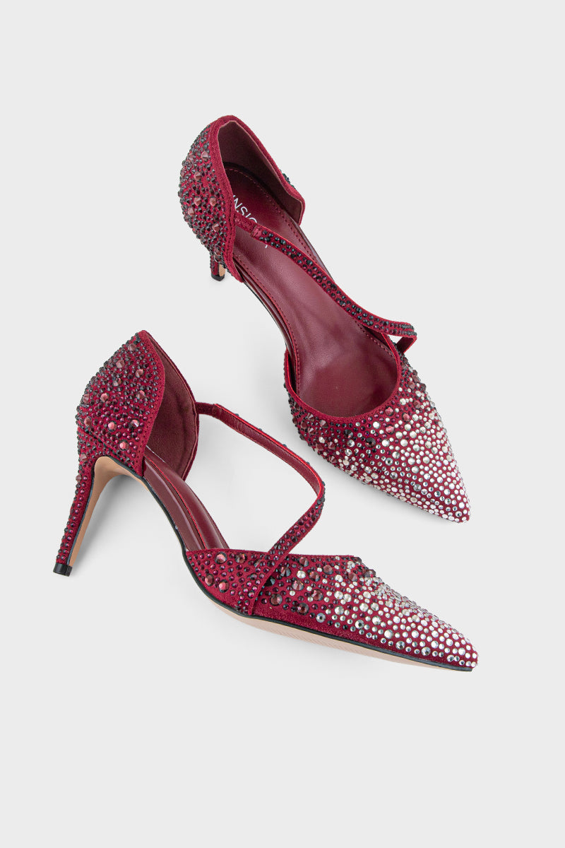 Party Wear Court Shoes IP5019-Maroon
