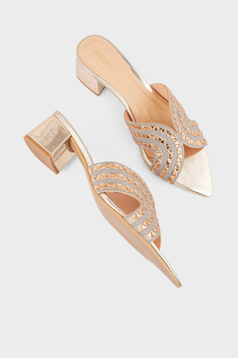 Party Wear Slip On IP0059-Champagne