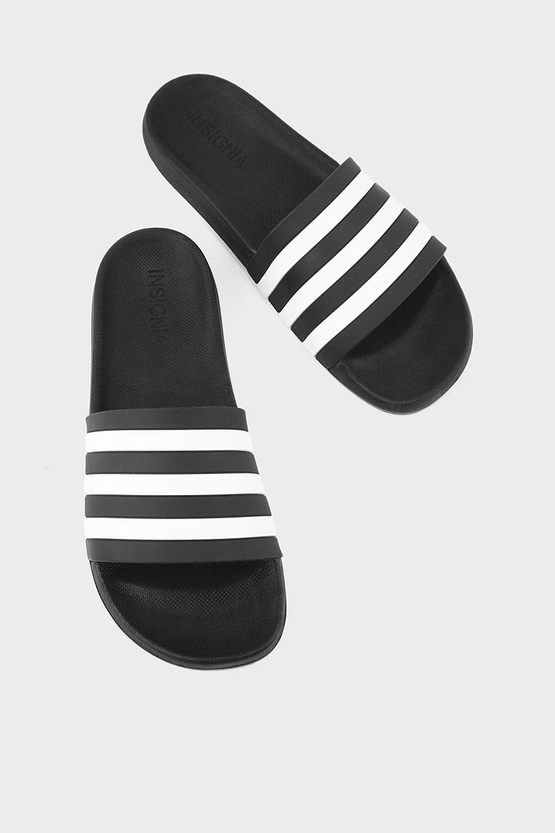 Men Casual Slipper M18032-Blkwht