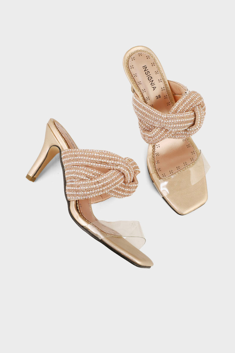 Party Wear Slip On I29238-Peach