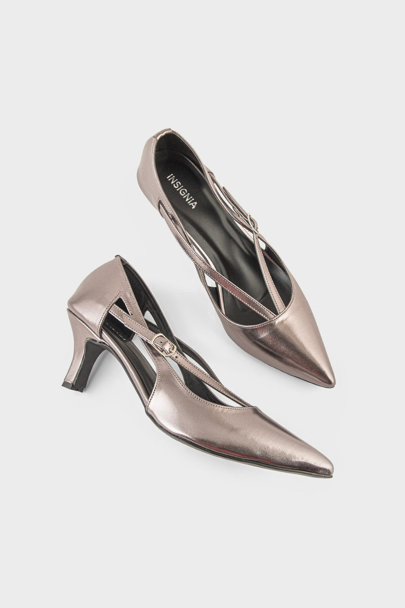 Party Wear Court Shoes IP5028-Pewter