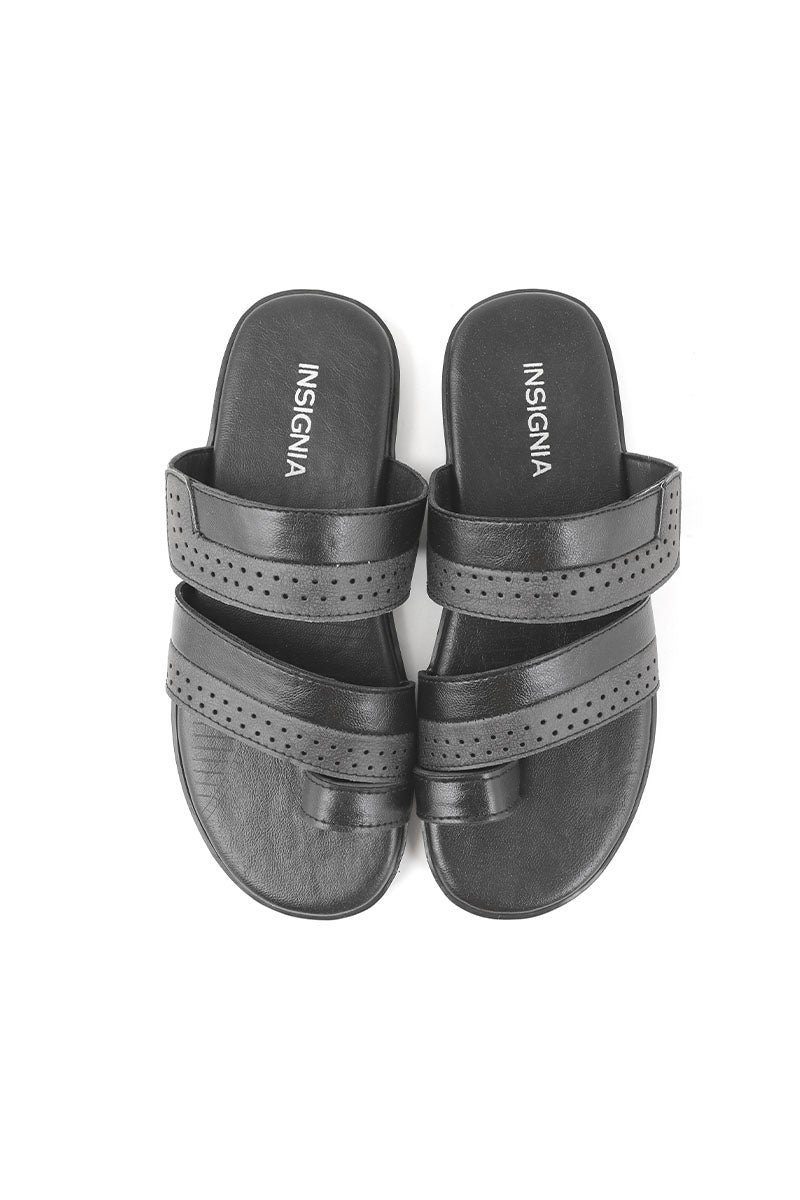 Men Casual Thong M10021-Black