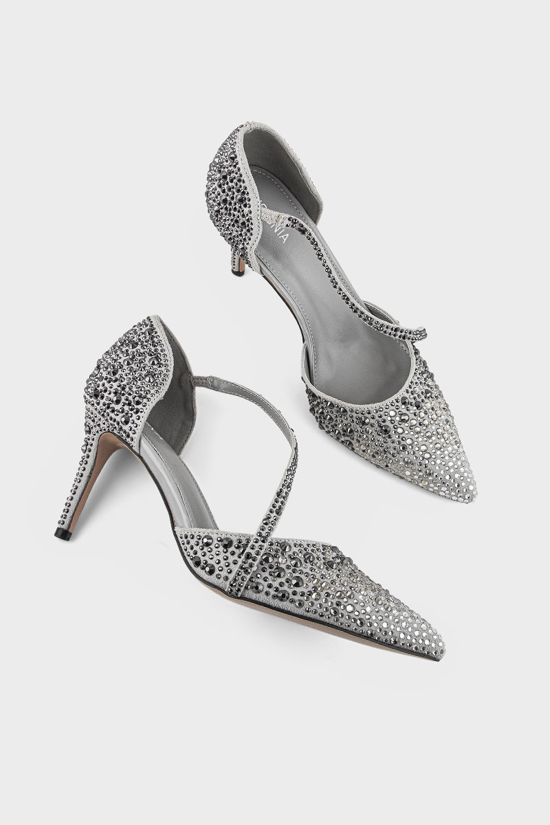 Party Wear Court Shoes IP5019-Silver