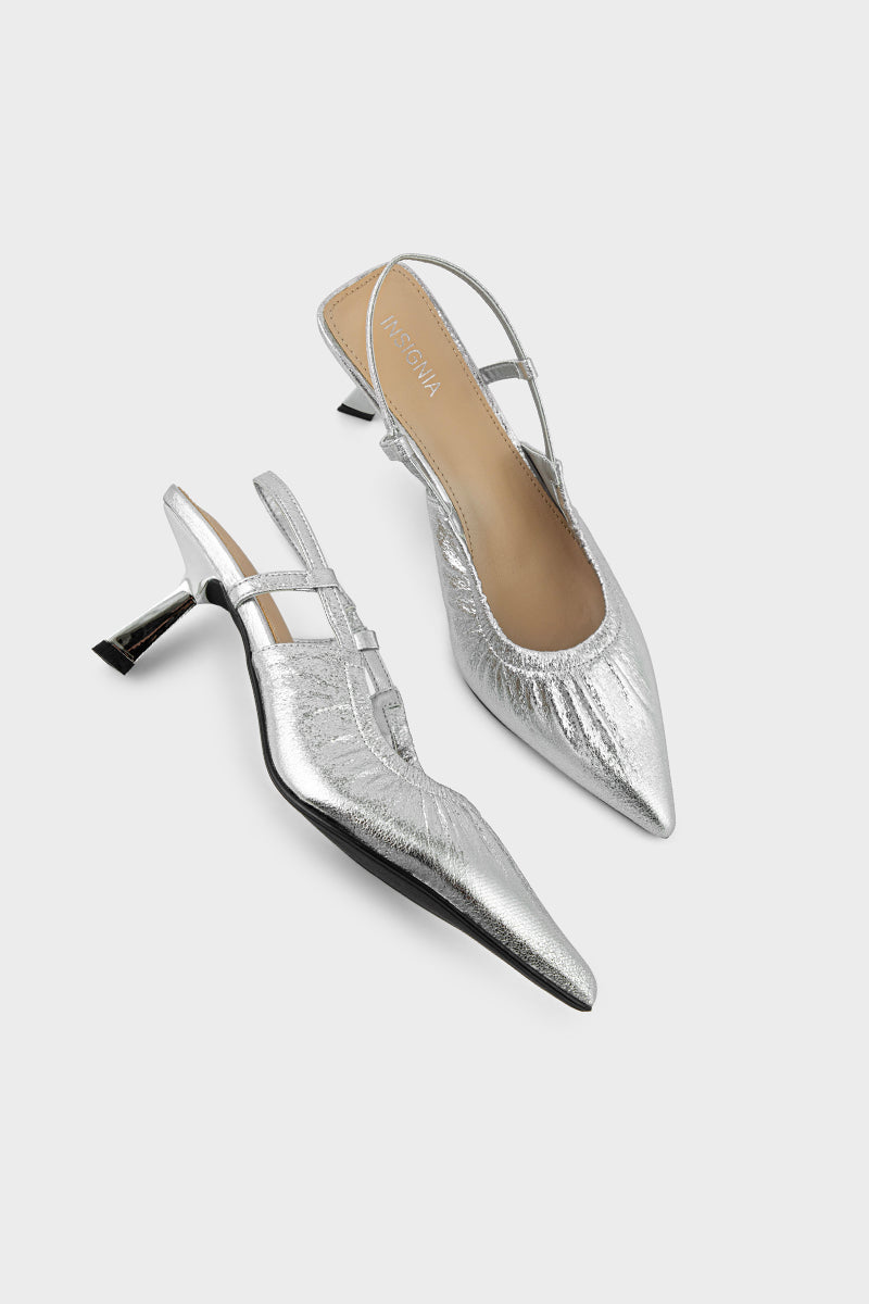 Pary Wear Sling Back IP4022-Silver