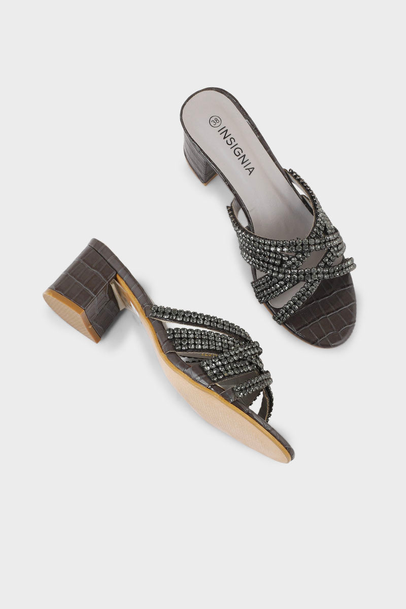 Party Wear Slip On I29187-Grey