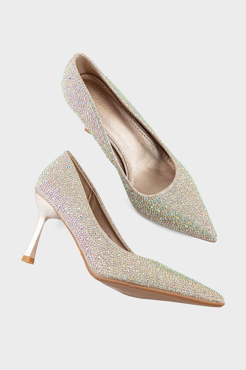 Party Wear-Court Shoes-IP5016-Champagne