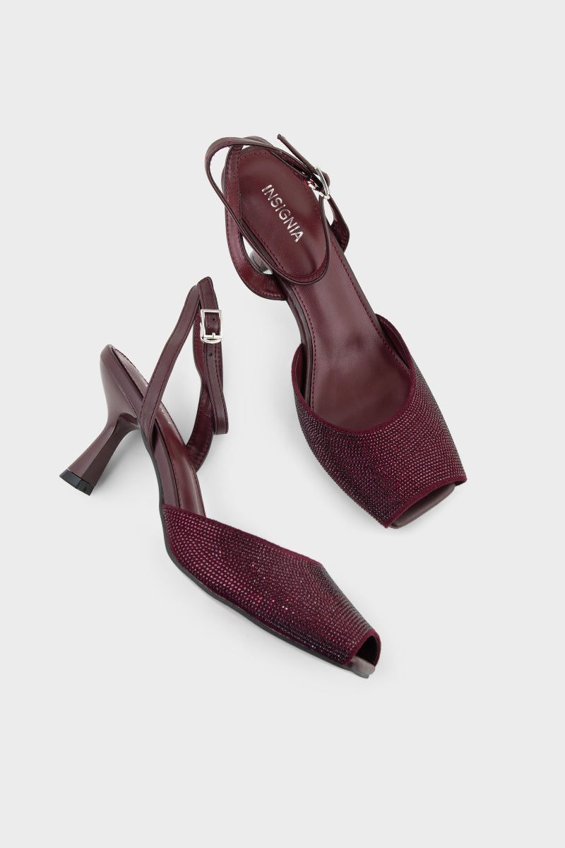 Party Wear Sandal IP2052-Maroon