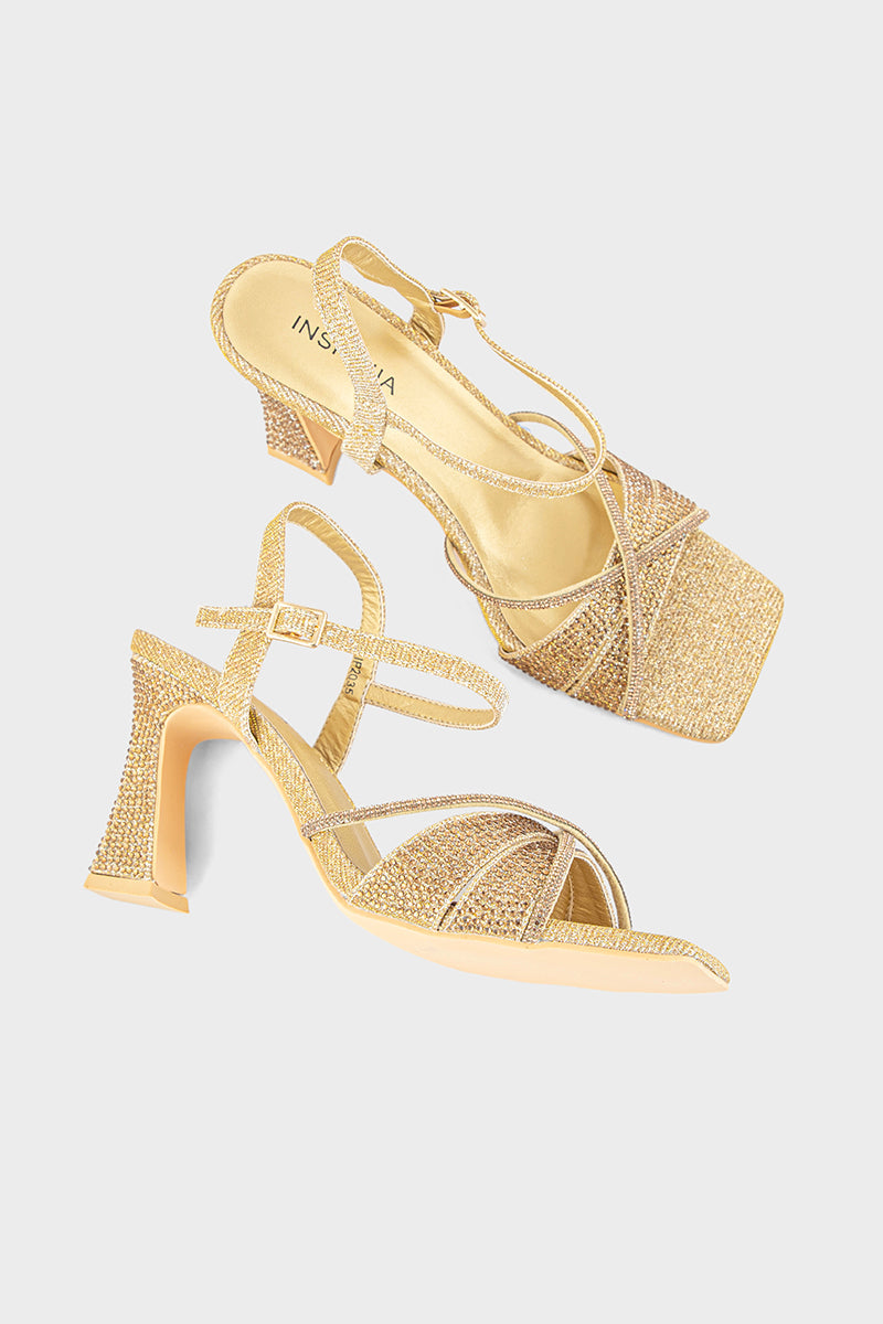 Party Wear Sandal IP2035-Golden