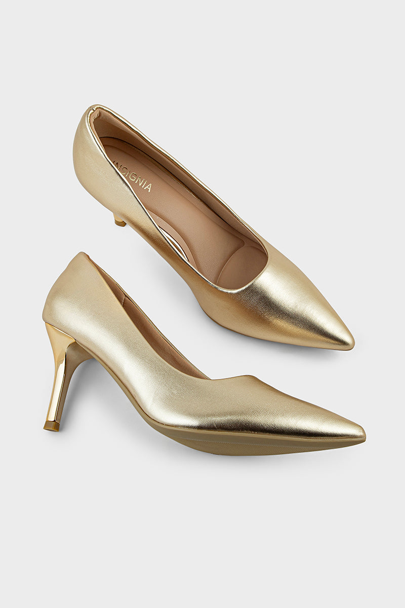 Party Wear Court Shoes IP5014-Gold