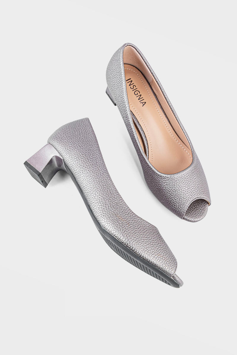 Formal Peep Toes IF3506-Gun Metallic