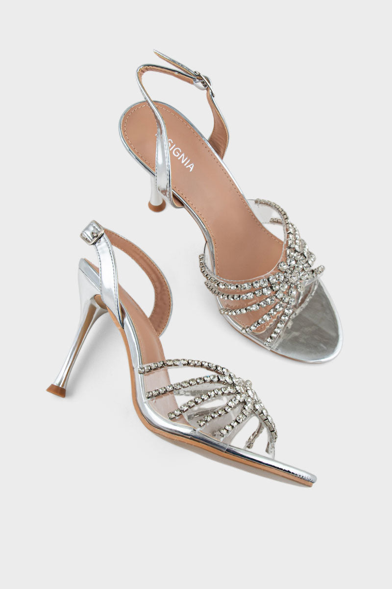 Party Wear Sandal IP2057-Silver