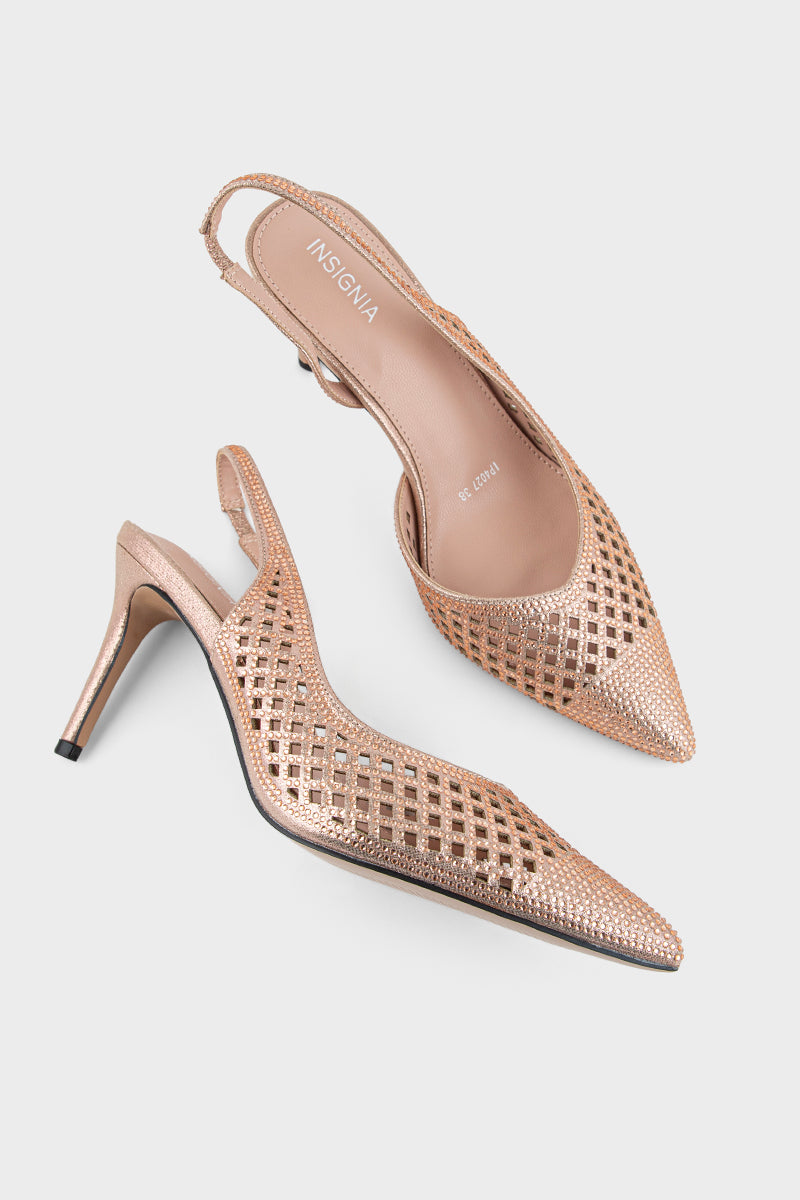 Party Wear Sling Back IP4027-Champagne
