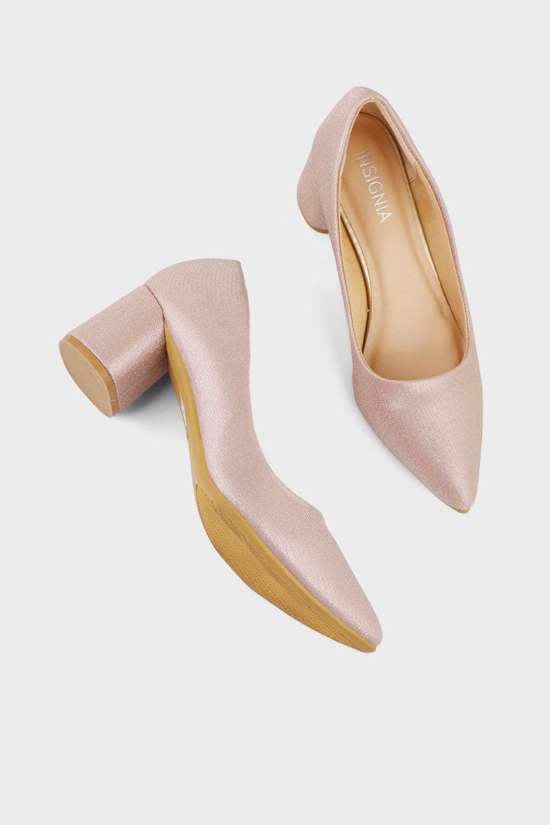 Party Wear Court Shoes I44436-Peach