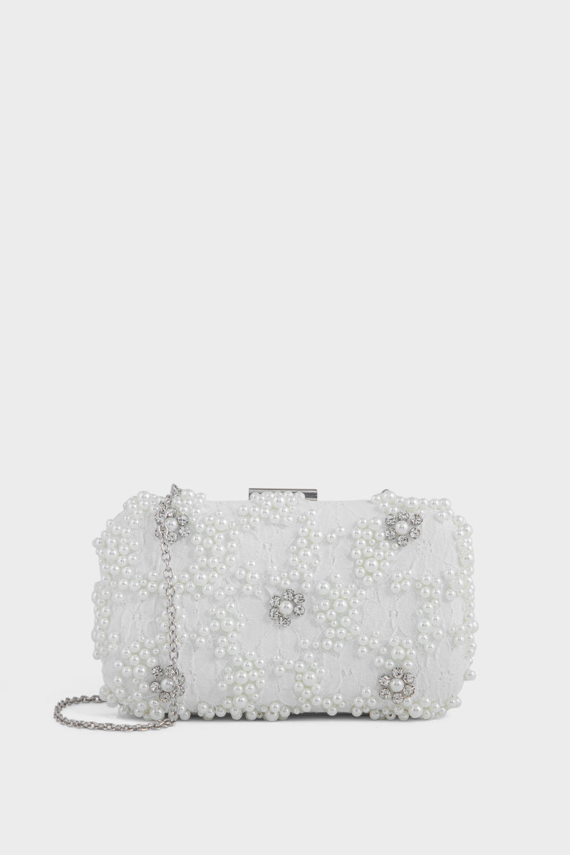 Party Wear Clutch BK4104-Ivory
