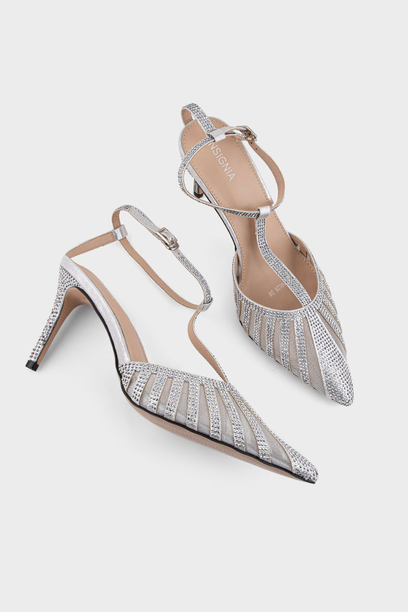 Party Wear Sling Back IP4026-Silver