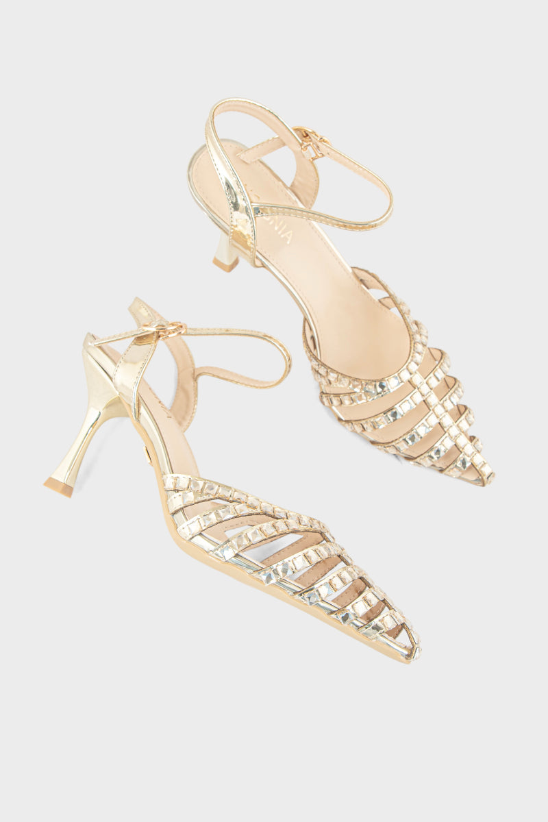 Party Wear Sandal IP2026-Golden