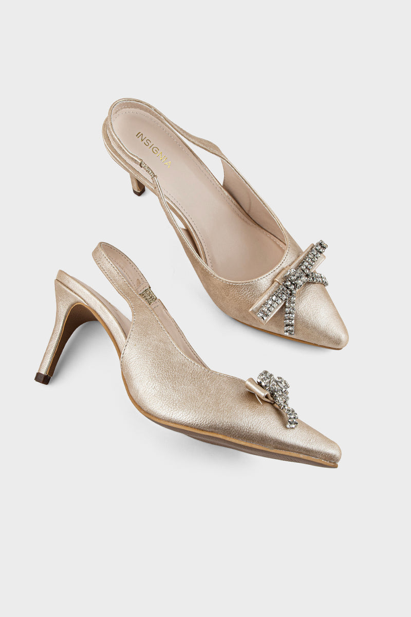 Party Wear Sling Back IP4031-Gold