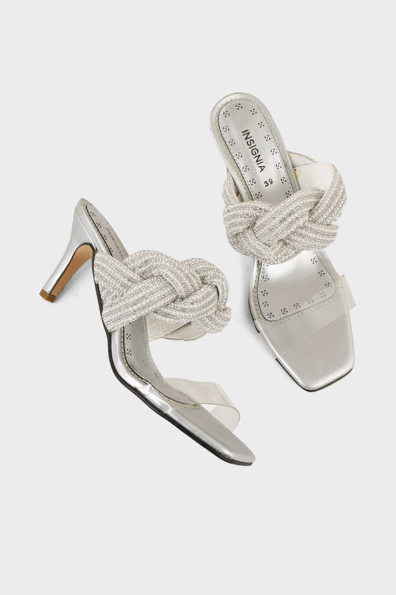 Party Wear Slip On I29238-Silver