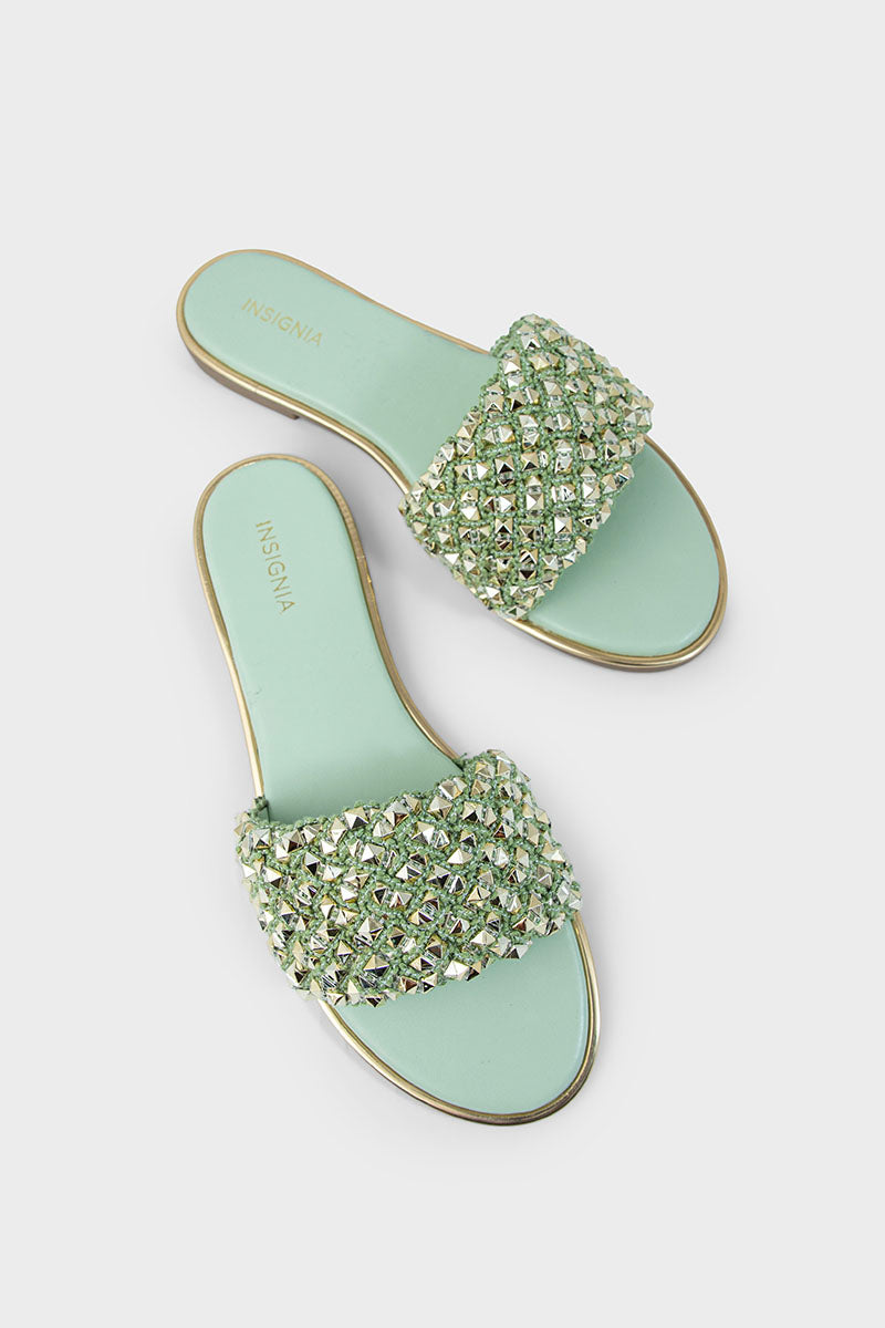 Party Wear Slip On IF0192-Mint