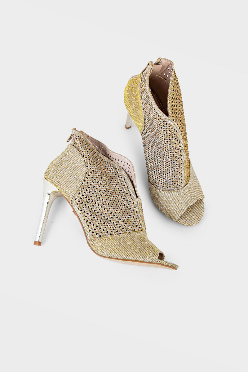 Party Wear Sandal I23641-Golden