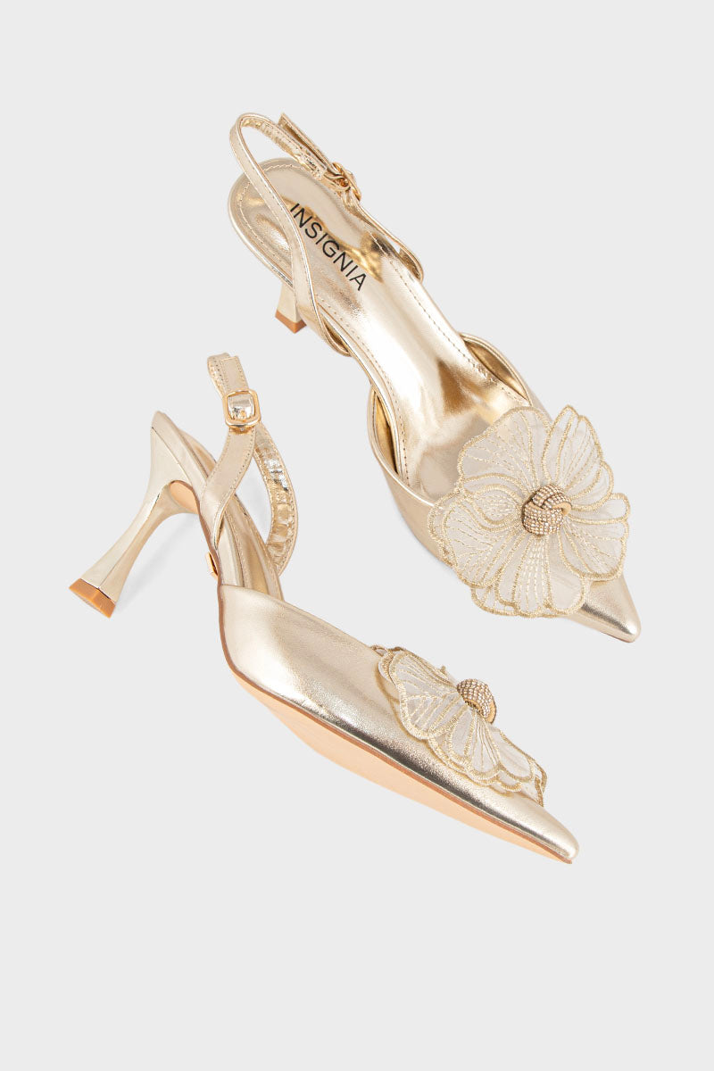 Party Wear Sling Back IP4017-Golden