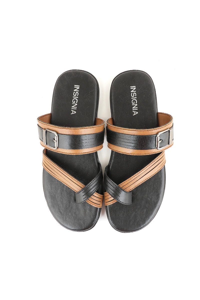 Men Casual Thong M10023-Black