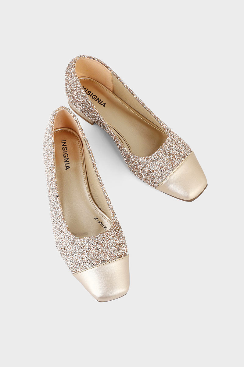 Party Wear Pumps I41409-Golden