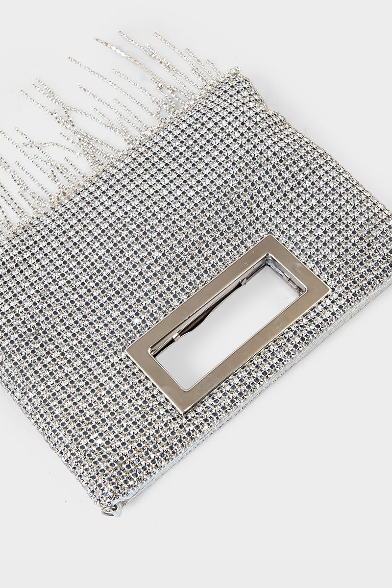 Party Wear Clutch BK4068-Silver