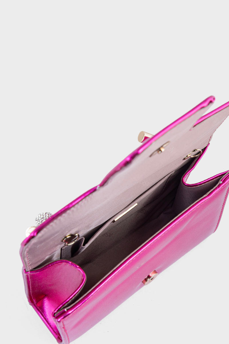 Top Handle Hand Bags BH0036-Fuchsia