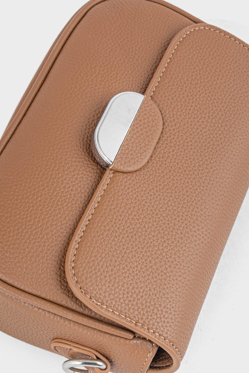 Flap Shoulder Bags BS2107-Brown