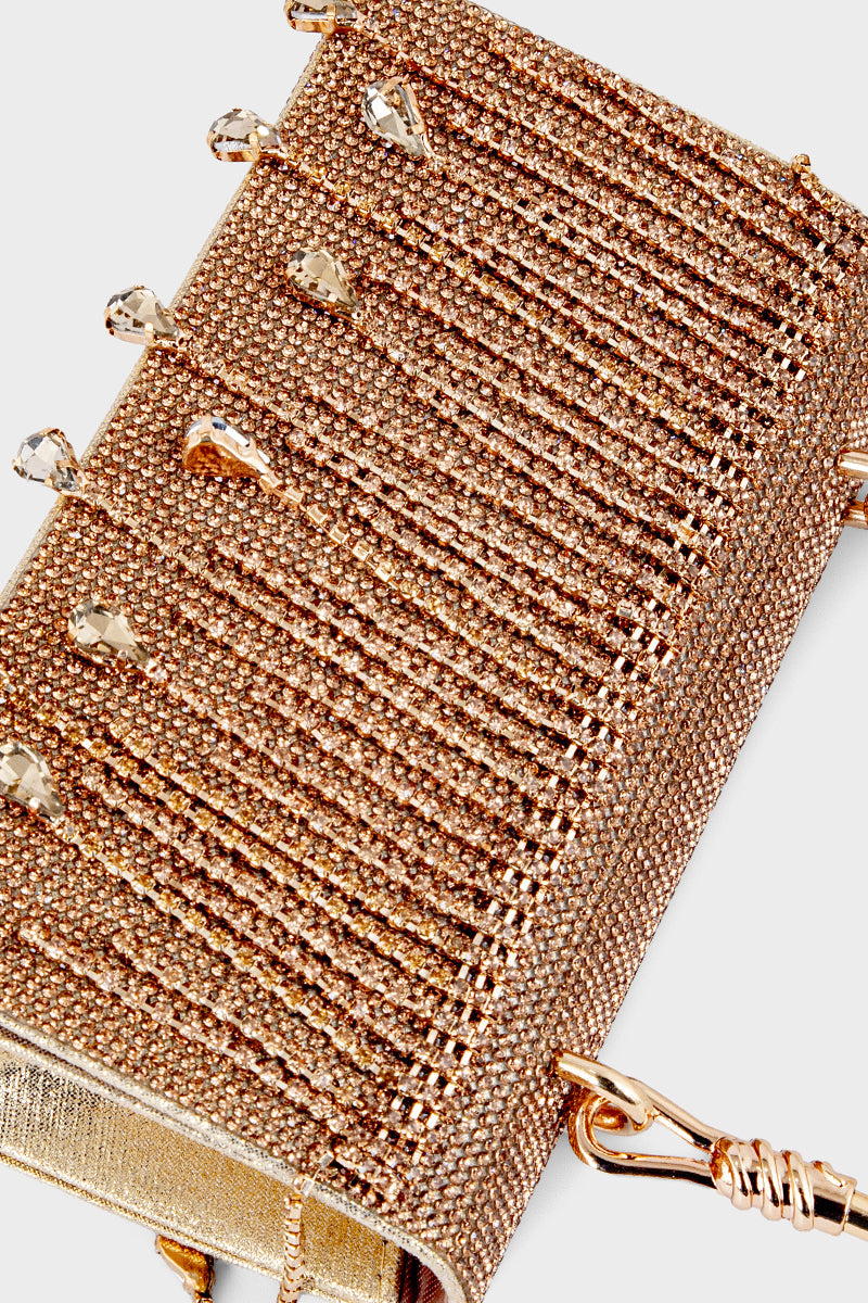 Party Wear Clutch BH0119-Golden