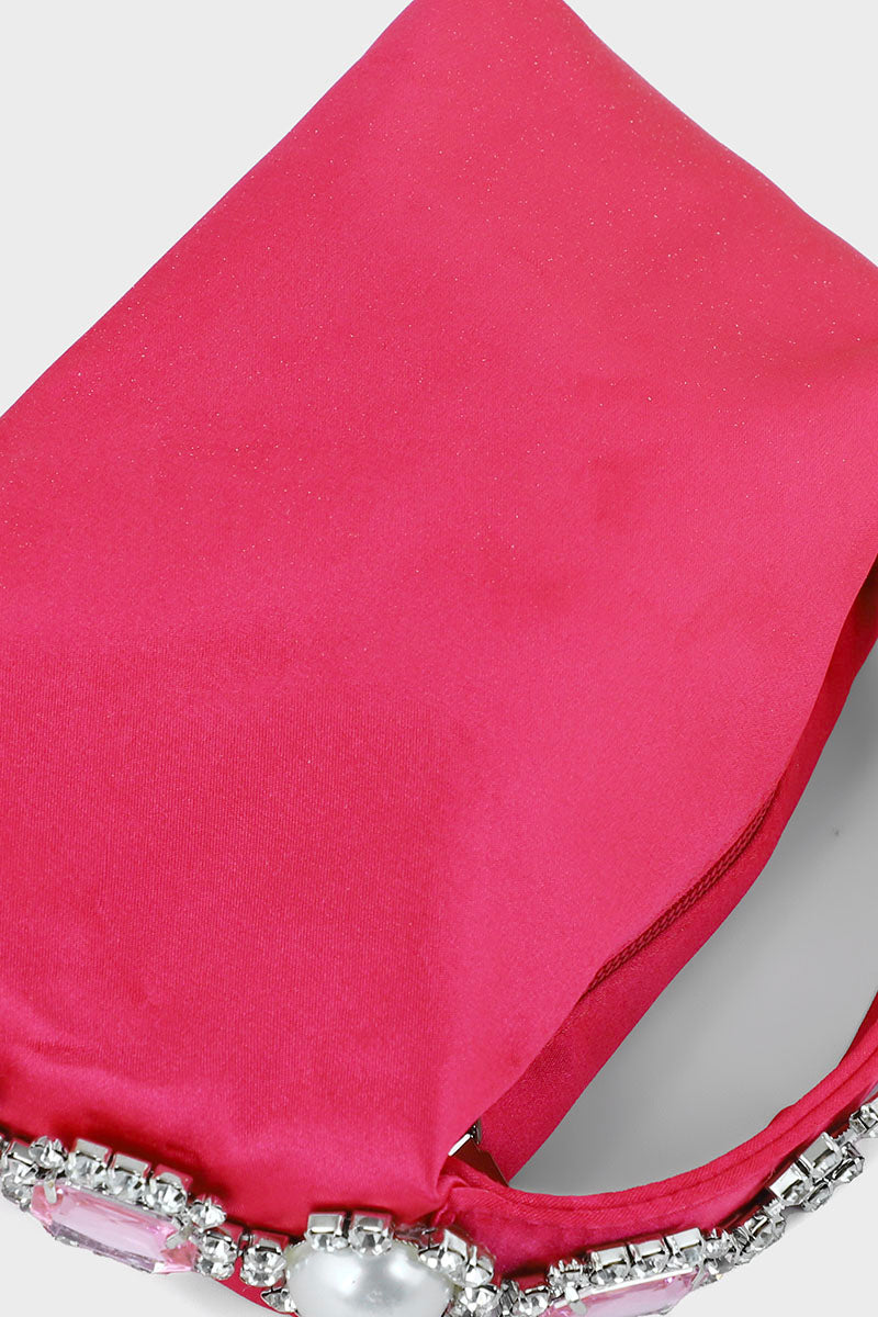 Top Handle Hand Bags BH0047-Fuchsia Pink