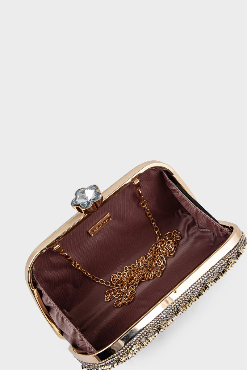 Party Wear Clutch BK4118-Golden