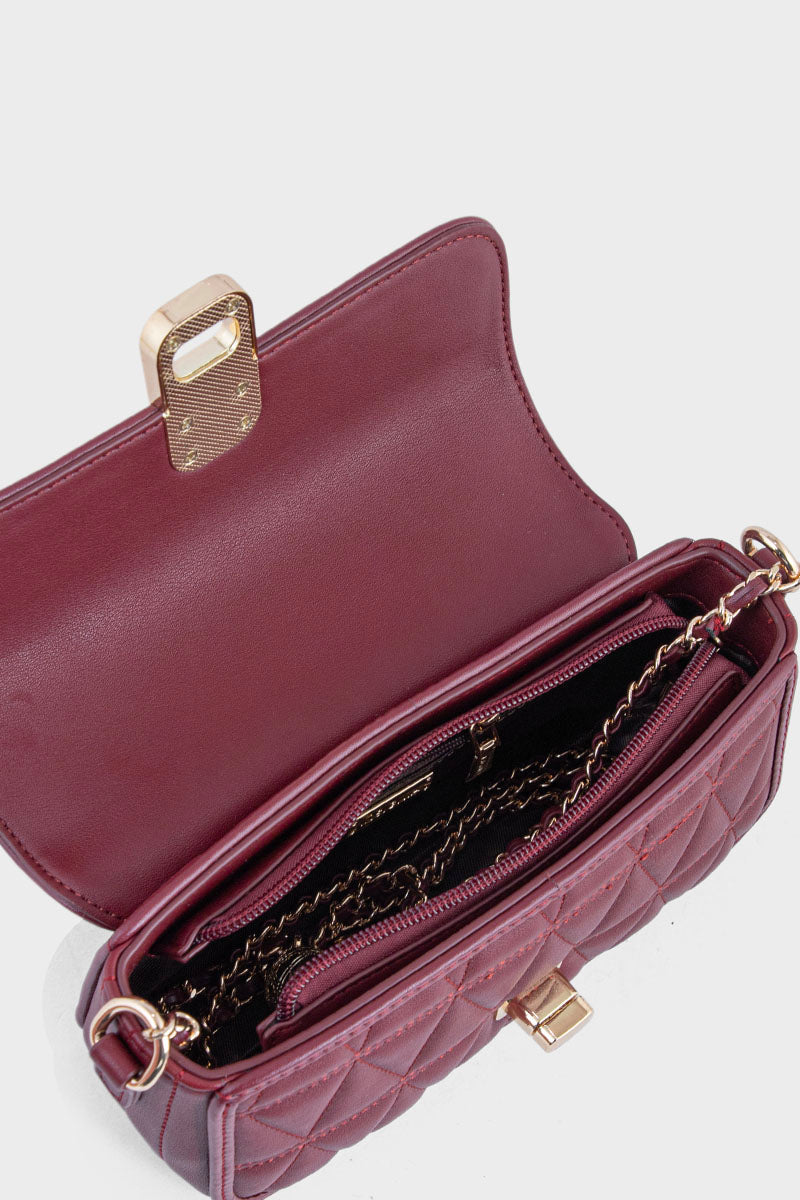 Cross Shoulder Bags BS2041-Burgundy