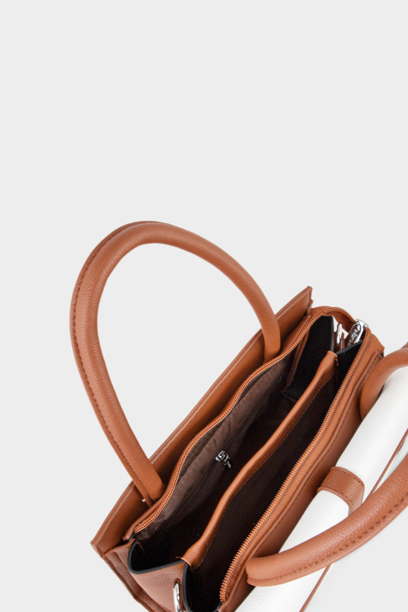 Top Handle Hand Bags BH0100-Brown