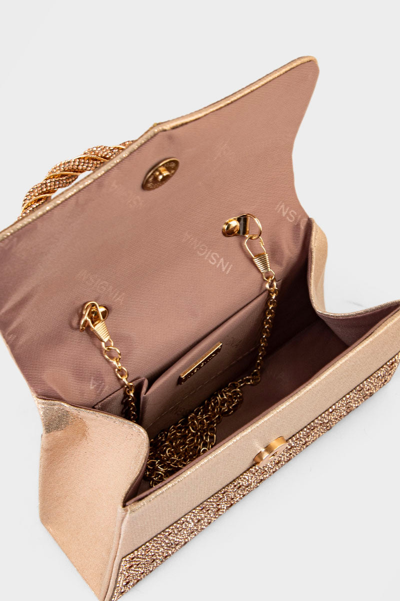 Party Wear Clutch BH0123-Rose Gold