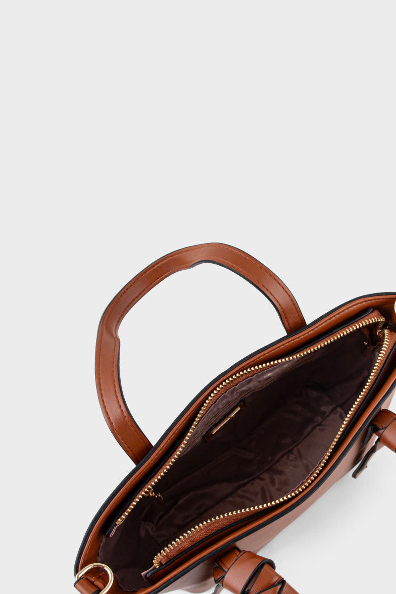 Tote Hand Bags BS2196-Dark Brown