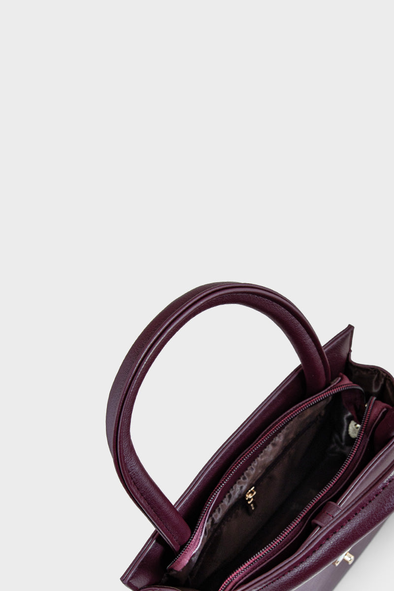 Top Handle Hand Bags BH0091-Maroon