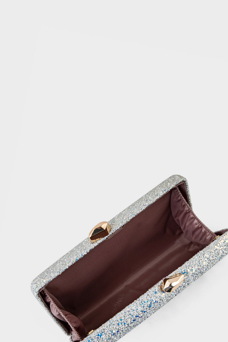 Party Wear Clutch BK4078-Silver
