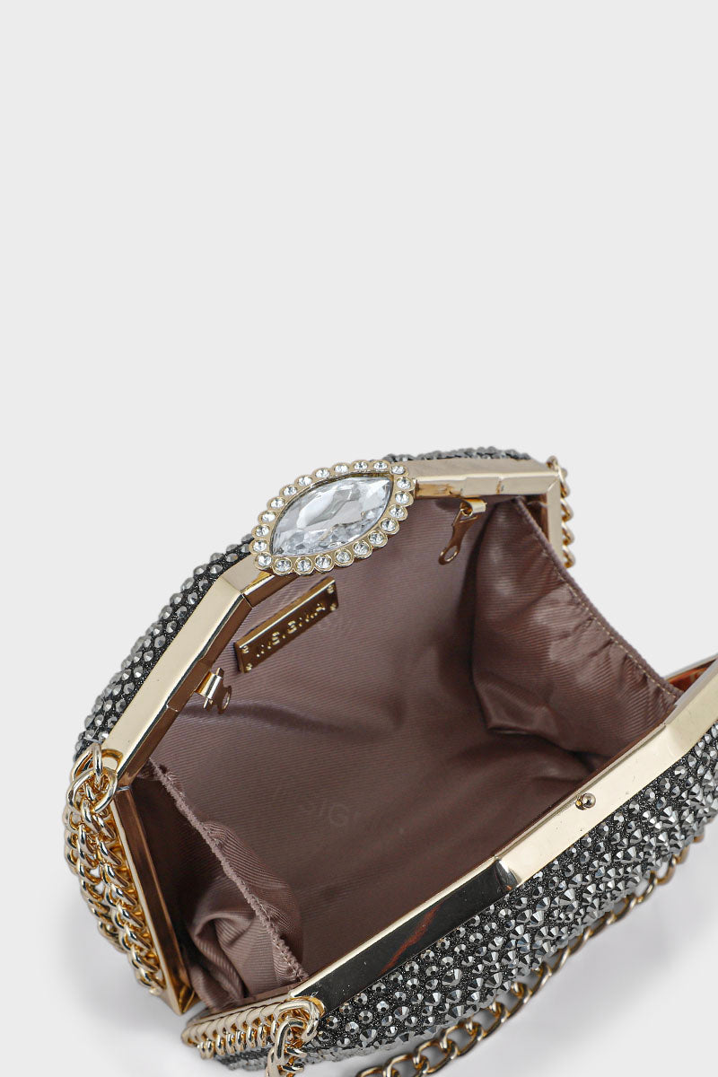 Party Wear Clutch BK4048-Gun